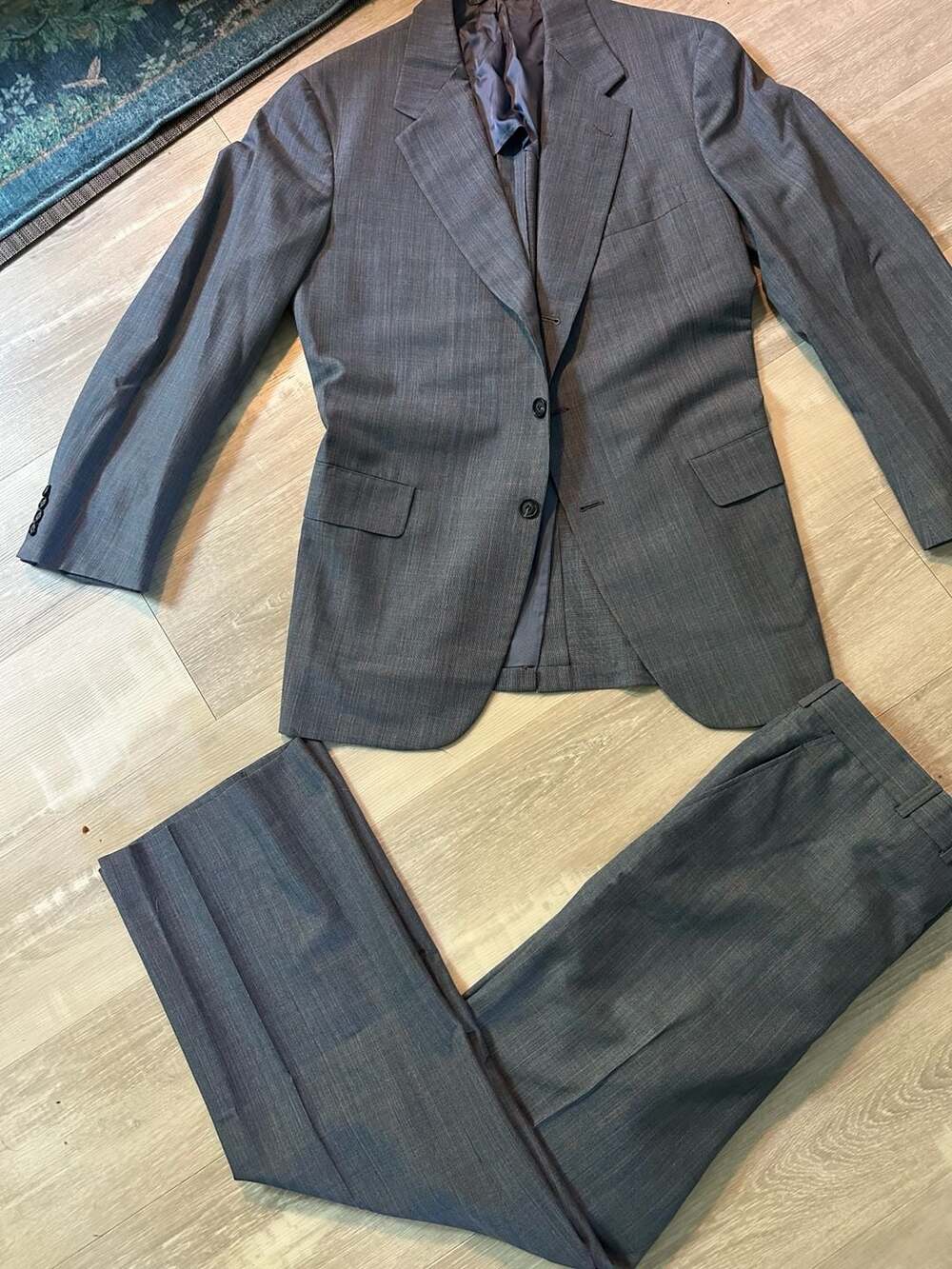 Vintage Edwardian Clothes Customized by Hickey Freeman Men's Grey Suit